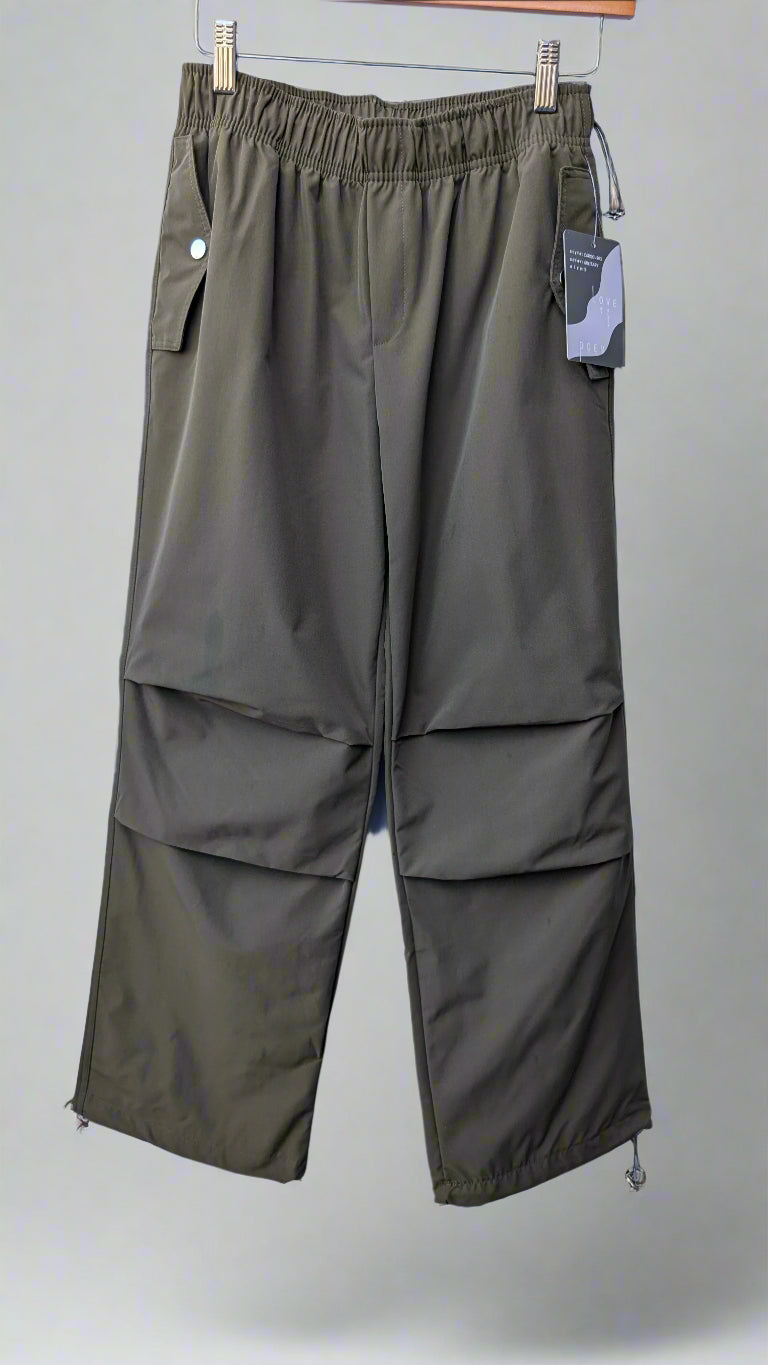 Toggle Drawstring Parachute Pants